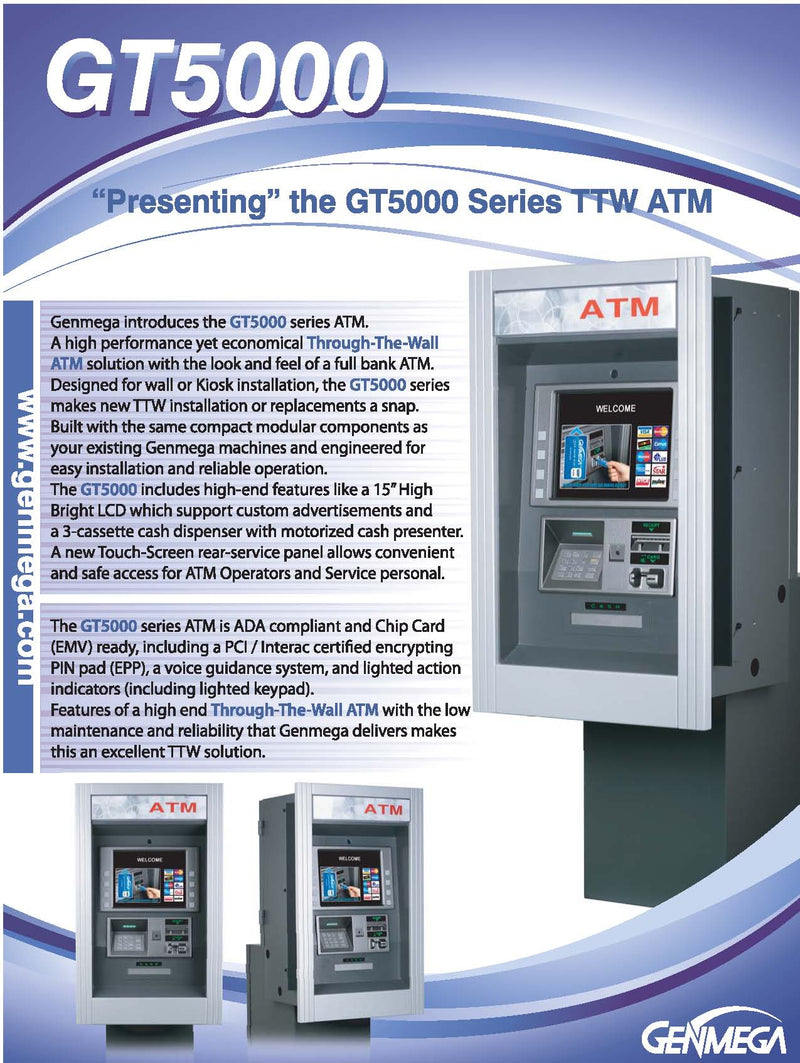 Genmega GT5000 ATM for Sale National ATM Systems