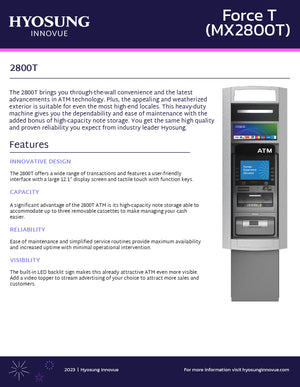 NAUTILUS HYOSUNG MX 2800T FORCE ATM