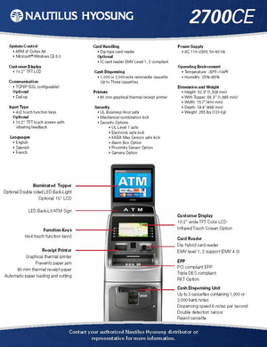 NAUTILUS HYOSUNG 2700CE ATM BROCHURE PAGE 2